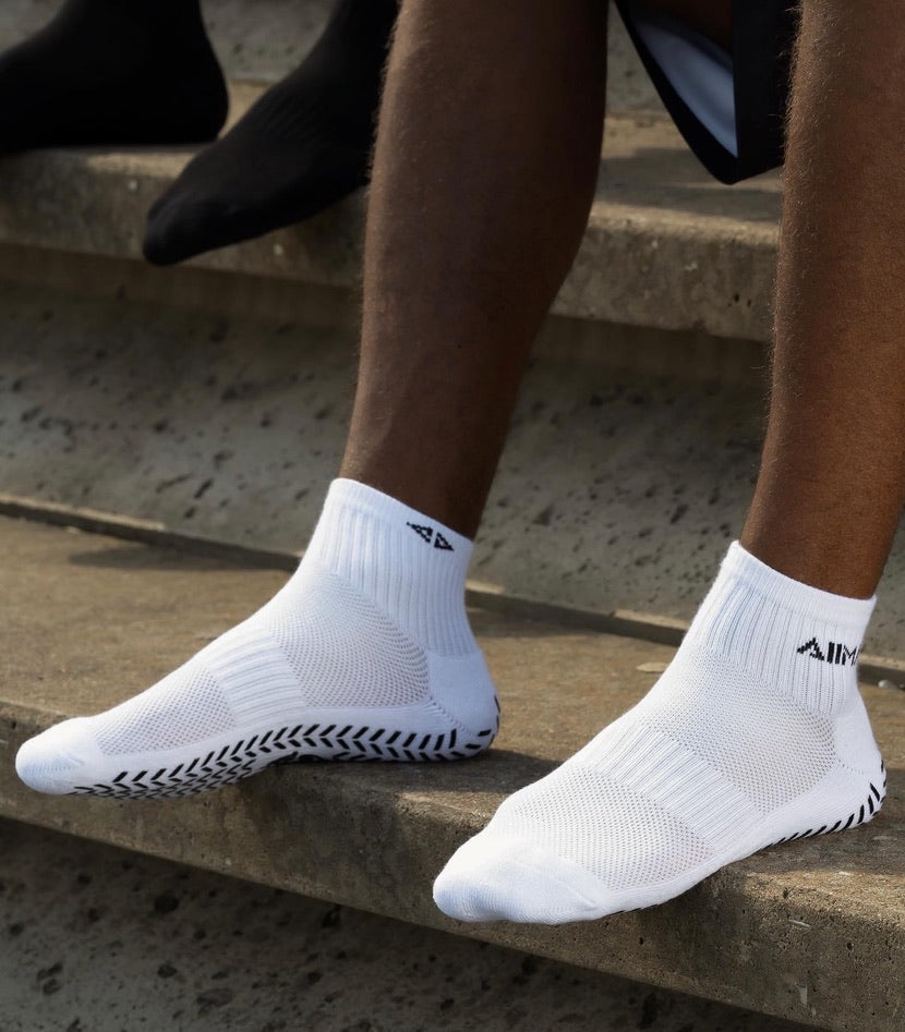 Kort Grip Sock - Vit